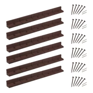 6 pack of Enviro Blocks Flinders Brown garden edging