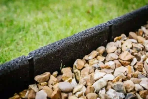 Enviro Blocks Midnight Black garden edging provides a functional and stylish border